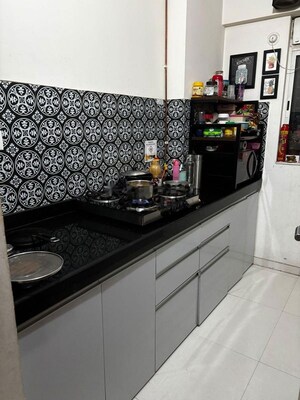 Kitchen in 1 BHK Apartment at Lodha Crown Quality Homes, Majiwada – for Rent