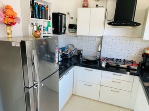 Kitchen in 3 BHK Apartment at Anukampa Sky Lounges, Mansarovar – for Rent