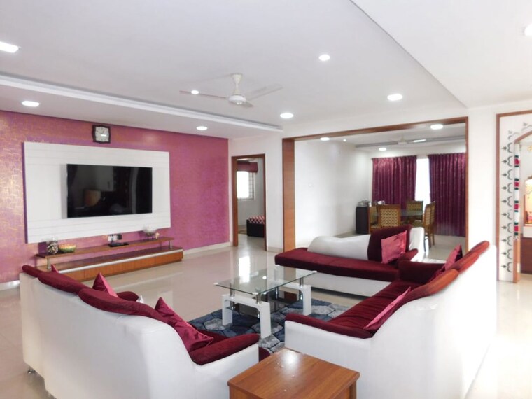 Living Room, tranquil-towers 3 Bedroom 2866 Sq.Ft. Apartment In Kondapur Hyderabad 10208173