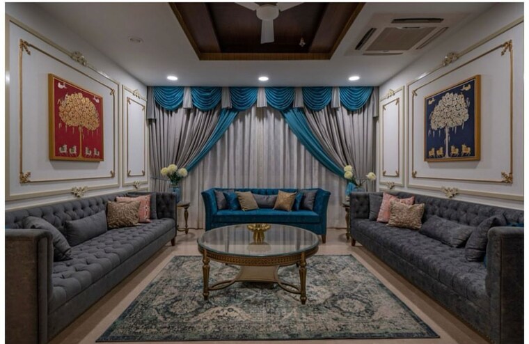 Living Room, my-home-bhooja 4 Bedroom 4070 Sq.Ft. Apartment In Hi Tech City Hyderabad 10208256
