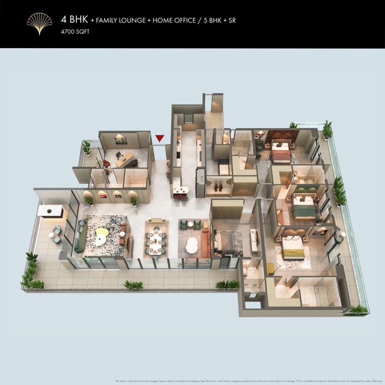 Floor Plan, omaxe-royal-residency-faridabad 4 Bedroom 3200 Sq.Ft. Apartment In Sector 79 Faridabad 10208180