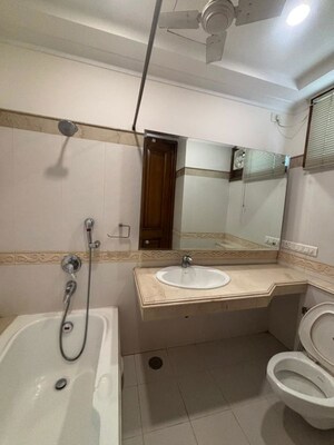 Bathroom in 4 BHK Builder Floor at Vasant Vihar – for Rent