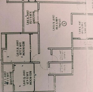 Floor Plan in 2 BHK Apartment at Kohinoor Zen Estate, Kharadi – for Sale