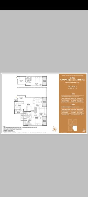 Floor Plan in 3 BHK Apartment at Godrej Athena, Indiranagar – for Sale