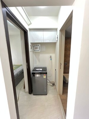 Building Lobby in 1 BHK Apartment at Lodha Crown Quality Homes, Majiwada – for Rent