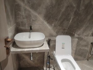 Bathroom in 3 BHK Apartment at Juhu – for Rent