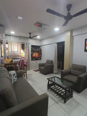 Living Room in 2 BHK Apartment at Raunak Charnamrut CHS, Ghodbunder Road – for Rent