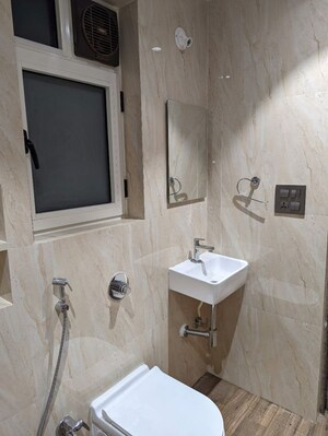 Bathroom in 3 BHK Apartment at Sunshine Infinity, Wadala – for Rent