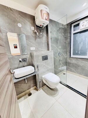 Bathroom in 1 BHK Builder Floor at Sushant Lok I – for Rent