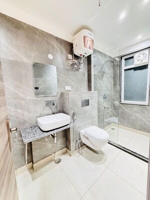 Bathroom in 1 BHK Builder Floor at Sushant Lok I – for Rent