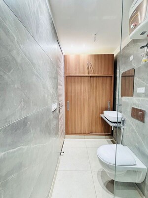Bathroom in 1 BHK Builder Floor at Sushant Lok I – for Rent