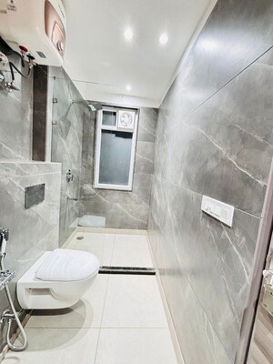 Bathroom in 1 BHK Builder Floor at Sushant Lok I – for Rent