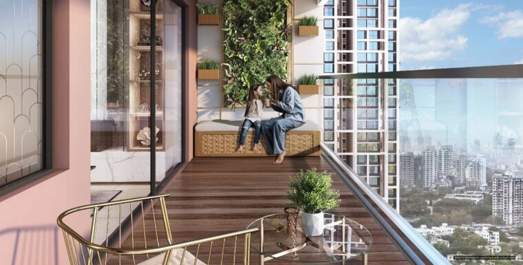 Balcony, dosti-eastern-bay 2 Bedroom 768 Sq.Ft. Apartment In Wadala Mumbai 10211869