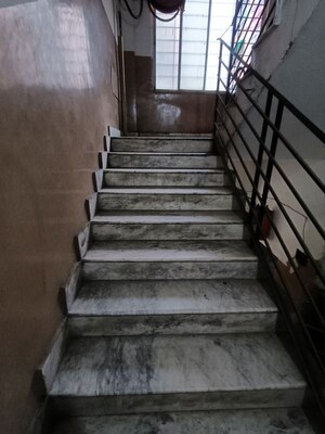 Staircase in 3 BHK Apartment at Chinar Park – for Sale