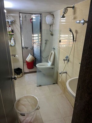 Bathroom in 3 BHK Apartment at Bhavya Supreme Annexe, Parel – for Rent