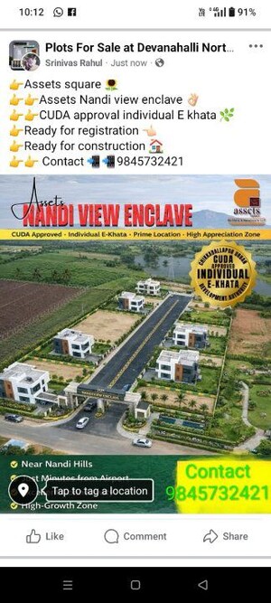  Plot – Exterior View View at Devanahalli Road - for Sale