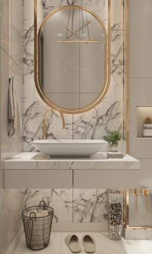 Bathroom in 3 BHK Apartment at Puri The Aravallis, Sector 61 – for Sale