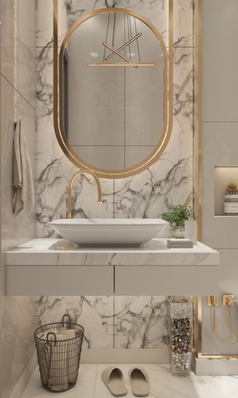 Bathroom, puri-the-aravallis 3 Bedroom 2250 Sq.Ft. Apartment In Sector 61 Gurgaon 10212701
