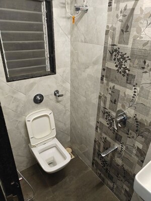 Bathroom in 1 BHK Apartment at Adityaraj Breeze, Vikhroli East – for Rent