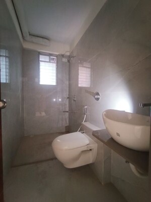 Bathroom in 3 BHK Apartment at Boa Vista CHS, Borivali West – for Rent