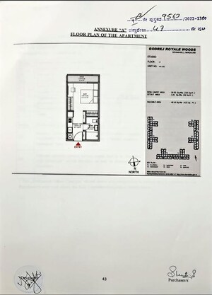 Master Plan in 1 RK Apartment at Godrej Royale Woods, Devanahalli – for Sale