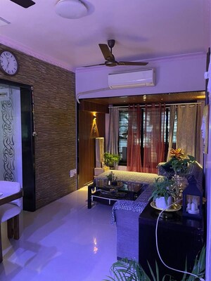 Living Room in 1 BHK Apartment at Bhanushanti Complex, Malad East – for Sale