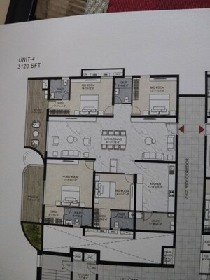 Floor Plan in 4 BHK Apartment at Namishree Vrindavan, Kondapur – for Sale