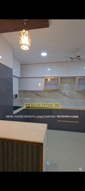 Kitchen in 4 BHK Apartment at Chattarpur – for Sale
