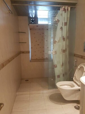 Bathroom in 4 BHK Apartment at Oberoi Crest, Khar West – for Rent