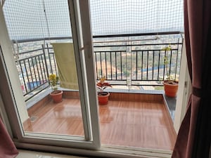 Balcony in 3 BHK Apartment at Pashmina Waterfront, Old Madras Road – for Rent