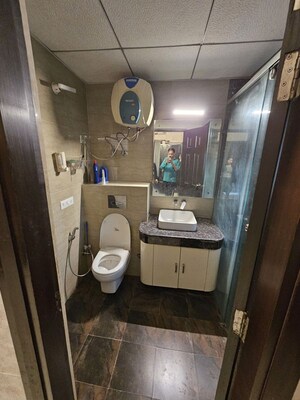 Bathroom in 3.5 BHK Apartment at Purvanchal Kings Court, Gomti Nagar – for Rent