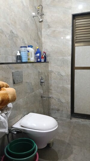 Bathroom in 3 BHK Apartment at Larkins Pride Palms, Kolshet Road – for Rent