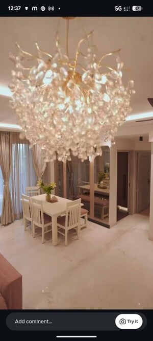 Living Room in 3 BHK Apartment at Krisumi Waterfall Residences, Sector 36a – for Rent