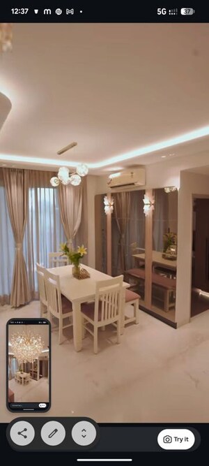Living Room in 3 BHK Apartment at Krisumi Waterfall Residences, Sector 36a – for Rent