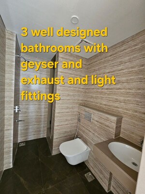 Bathroom in 3 BHK Apartment at Lodha Bellagio, Powai – for Rent