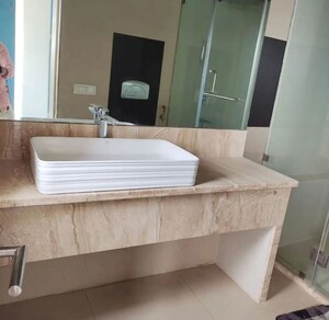Bathroom in 4 BHK Apartment at Agarwal Nimit Tower, Kandivali West – for Rent