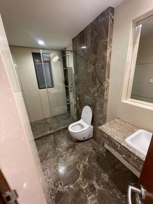 Bathroom in 4 BHK Apartment at Raiaskaran Parthenon, Andheri West – for Rent