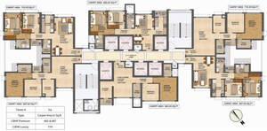Floor Plan in 2 BHK Apartment at Runwal Avenue, Kanjurmarg East – for Sale