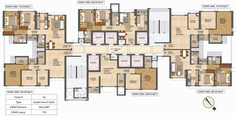 Floor Plan, runwal-avenue 2 Bedroom 630 Sq.Ft. Apartment In Kanjurmarg East Mumbai 10214845