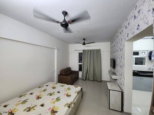 Living Room in 1 RK Apartment at Nyati Elysia, Kharadi – for Rent