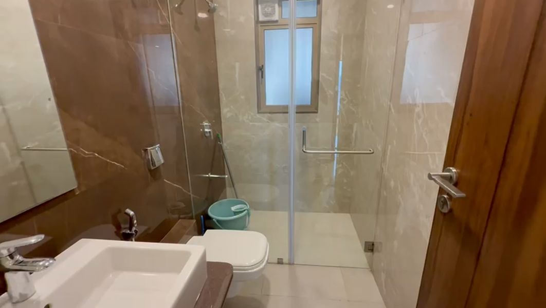 Bathroom in 3 BHK Apartment at Supreme Elenor, Chembur – for Rent