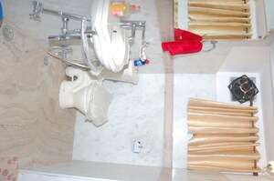 Bathroom in 1 BHK Builder Floor at Vasant Vihar – for Rent