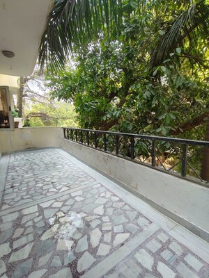 Balcony in 4 BHK Builder Floor at Greater Kailash I – for Rent