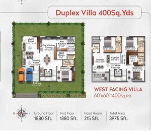 Master Plan in 4 BHK Villa at Thummaloor – for Sale