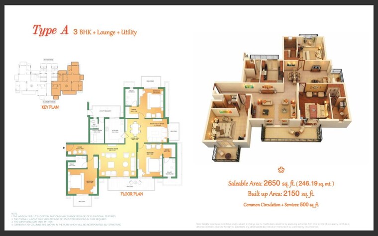 Floor Plan, ats-marigold 3 Bedroom 1750 Sq.Ft. Apartment In Sector 89a Gurgaon 10215771