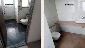 Bathroom in 3 BHK Apartment at Mahim West – for Rent