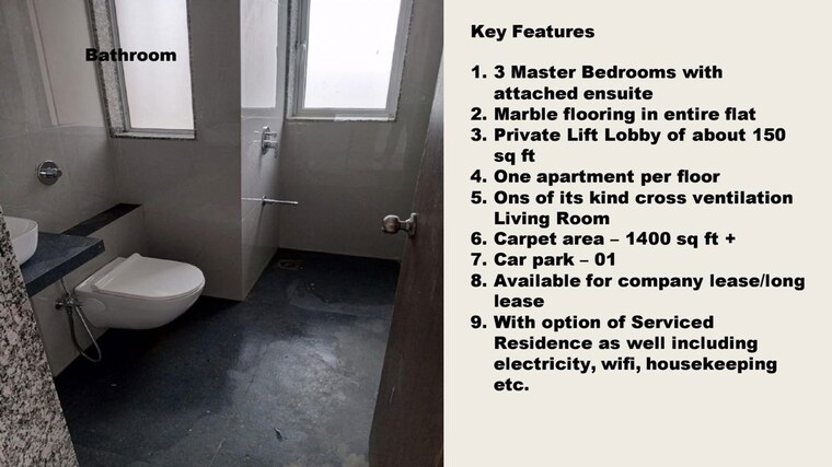Bathroom, mahim west 3 Bedroom 1400 Sq.Ft. Apartment In Mahim West Mumbai 10215893