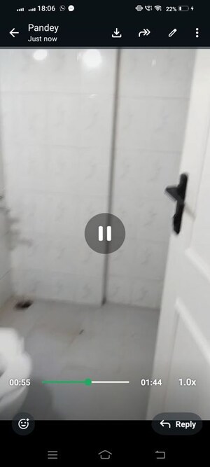 Bathroom in 1 BHK Apartment at Hiranandani Estate Greenwich, Ghodbunder Road – for Rent