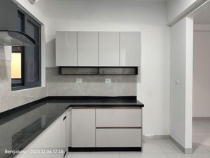 Kitchen in 3 BHK Apartment at Puravankara Purva Atmosphere, Thanisandra Main Road – for Rent