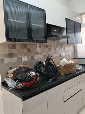 Kitchen in 2.5 BHK Apartment at Bhartiya Nikoo Homes, Thanisandra Main Road – for Rent